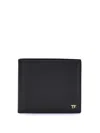 Tom Ford Textured Black Bifold Wallet In Black