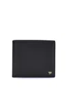 Tom Ford Textured Black Bifold Wallet In Black