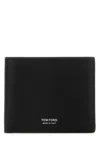 Tom Ford Soft Grain T Line Bifold Wallet In Black