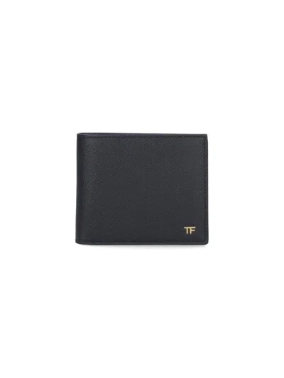 Tom Ford Bi-fold Logo Wallet In Black