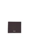Tom Ford Soft Grain Leather T Line Classic Bifold Wallet In Brown