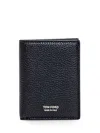 Tom Ford Black Soft Grain Leather T Line Passport Holder In Black