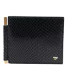Tom Ford Garnet Leather Wallet With Logo In Black
