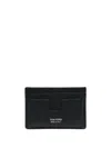 Tom Ford Mens Black Classic Leather Card Holder In Black