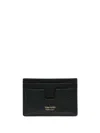Tom Ford T-line Soft Grain Leather Card Holder In Black