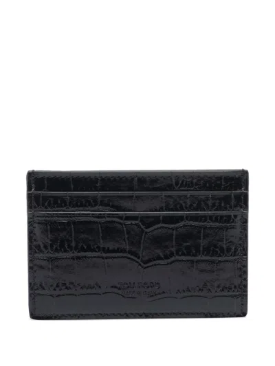 Tom Ford Square Card Holder In Black