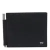 Tom Ford Money-clip Leather Wallet In Black