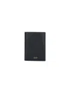 Tom Ford Black Calf Leather Passport Holder In Black