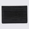 Tom Ford Black Leather Card Holder In Black