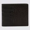 Tom Ford Crocodile-print Leather Wallet In Brown