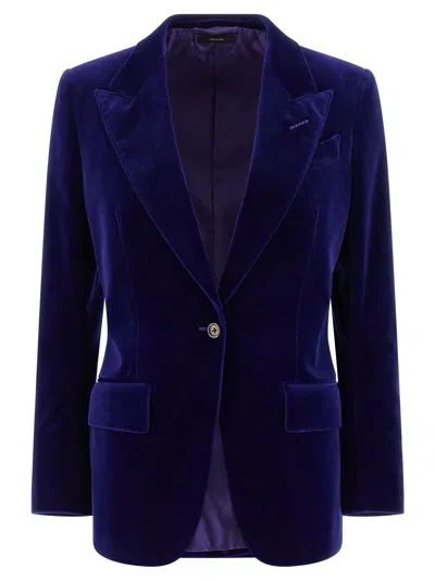 Tom Ford Wallis Blazer In Blue