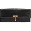 Tom Ford Wallis Squared Sequin Clutch In 1n001 Black