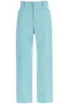 Tom Ford Wallis Cigarette Pants In Hopsack Fabric In Light Blue
