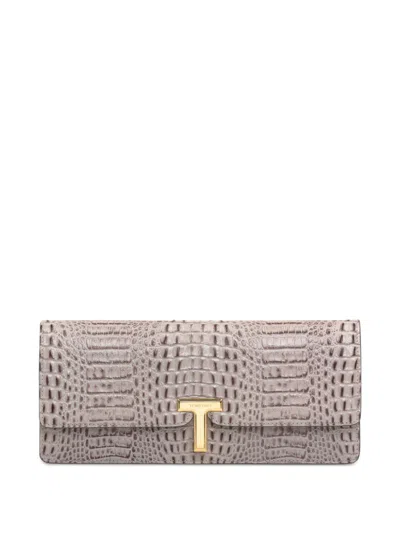 Tom Ford Wallis Clutch Bag In Neutrals