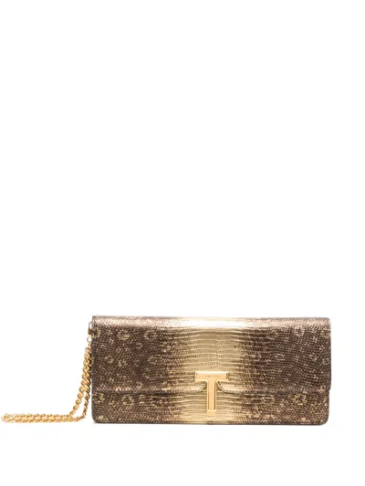 Tom Ford Wallis Clutch In Gold