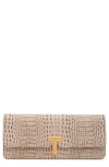 TOM FORD TOM FORD WALLIS CROC EMBOSSED CLUTCH