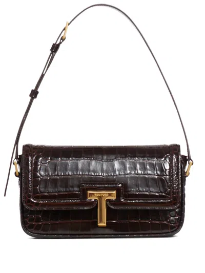 TOM FORD WALLIS LEATHER SHOULDER BAG