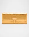 Tom Ford Wallis Metallic Python-embossed Leather Clutch Bag In Light Bronze