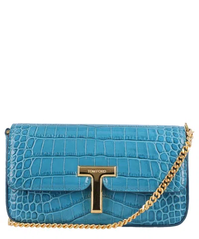 Tom Ford Wallis Mini Shoulder Bag In Lightblue