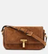 Tom Ford Wallis Mini Suede Crossbody Bag In Brown