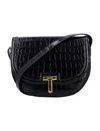Tom Ford Structured Round Handbag In Black