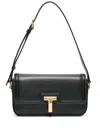 Tom Ford Shoulder Bag With Adjustable Strap And Gold Hardware In Black
