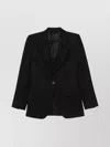 Tom Ford Lapel Long-sleeved Suit Coat In Black