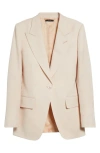 Tom Ford Single-breasted Wool-blend Blazer Jacket In Aw113 Light Blush