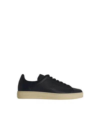 Tom Ford Warkick' Black Leather Sneakers