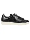 TOM FORD TOM FORD WARWICK CROCODILE-EFFECT LOW TOP SNEAKERS