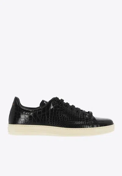 TOM FORD WARWICK LEATHER LOW-TOP SNEAKER