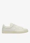 Tom Ford Beige Calf Leather Sneakers In White