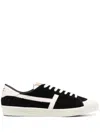 Tom Ford Man Sneakers Midnight Blue Size 9 Leather In Black