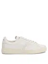 Tom Ford 'waiwick' White Low Top Sneakers With Perforated Logo On The Side And Logo Patch On The Tongue
