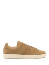 Tom Ford Warwick Suede Low-top Sneakers In Beige
