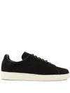 Tom Ford Suede Low-top Sneakers Warwick Silhouette Toe Rubber Sole In Black