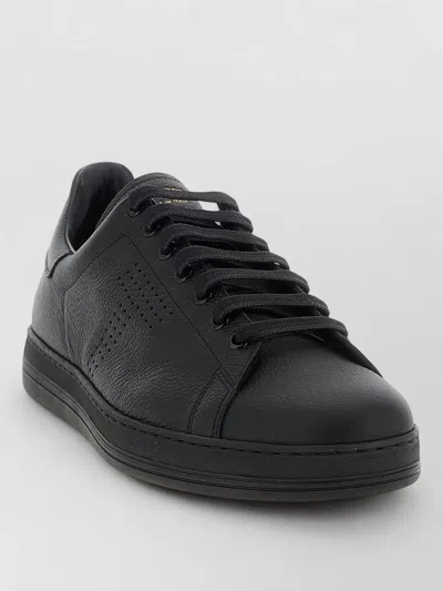 Tom Ford Warwick Sneakers Flat Sole Round Toe In Black