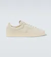 Tom Ford Leather Warwick Sneakers Rubber Sole Perforated Detailing In White