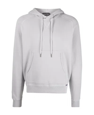 Tom Ford Washed-effect Raglan-sleeve Hoodie In White
