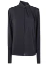 Tom Ford Washed Silk Georgette Long Sleeves Blouse Clothing In Black