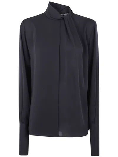 TOM FORD TOM FORD WASHED SILK GEORGETTE LONG SLEEVES BLOUSE CLOTHING