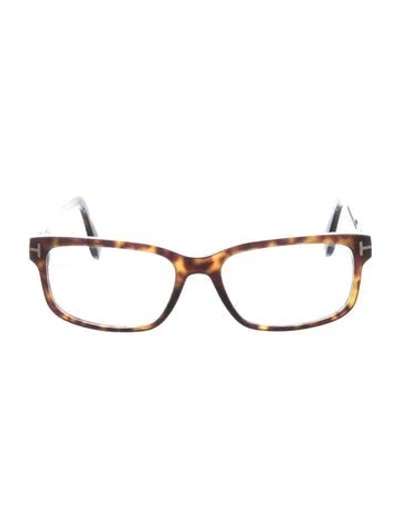Pre-owned Tom Ford Wayfarer Eyeglasses In Brown