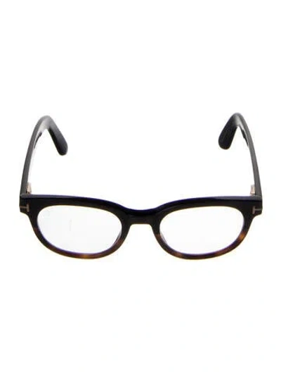 Pre-owned Tom Ford Wayfarer Eyeglasses In Brown