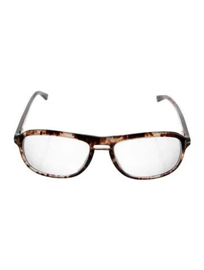 Pre-owned Tom Ford Wayfarer Eyeglasses In Brown