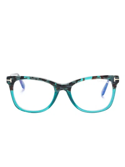 Tom Ford Brille Im Wayfarer-design In Blau