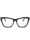 Tom Ford Wayfarer-frame Glasses In Schwarz