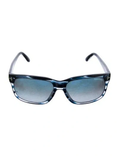 Pre-owned Tom Ford Wayfarer Mirrored Sunglasses In Black