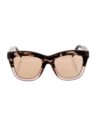 Pre-owned Tom Ford Wayfarer Mirrored Sunglasses In Brown