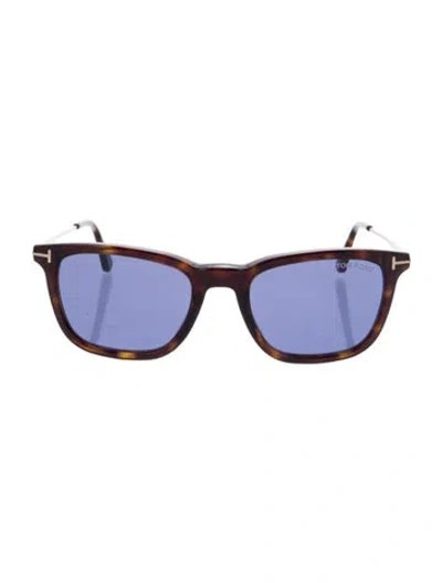 Pre-owned Tom Ford Wayfarer Mirrored Sunglasses In Brown