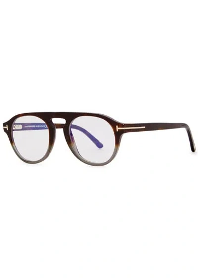 Tom Ford Wayfarer-style Optical Glasses In Brown